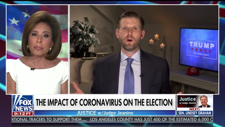 Eric Trump: ‘After November 3rd Coronavirus Will Magically All Of The Sudden Go Away’
